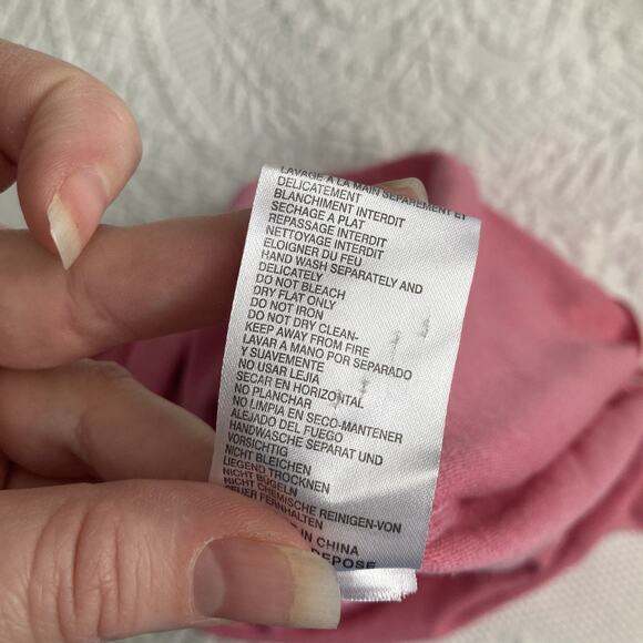 Maje Silk Cashmere Long Sleeve thin Crew Neck Pullover Sweater Pink One Size - Picture 8 of 10